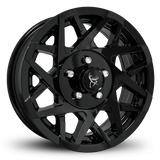 Custom Trailer Wheels in 15x6.0 Inch All Gloss Black by Buck Commander Trailer Wheels for All Trailer Types in Pattern 6-Lug 6x5.50 / 6x139.7
