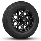 16x6.0 Gloss Black Milled Edges Buck Commander Trailer Wheels Ready Mount Wheel & Tire Packages for All Types of Trailers in Pattern 6-Lug 6x5.50 / 6x139.7	