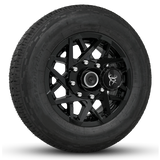 16x6.0 All Gloss Black Buck Commander Trailer Wheels Ready Mount Wheel & Tire Packages for All Types of Trailers in Pattern 8-Lug 8x6.50 / 8x165	