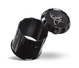 Buck Commander / Buck Commander Trailer Push Through ABS Plastic Wheel Center Cap With Removable Top for Hub Service Access - Showing 2 piece function