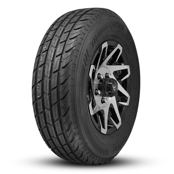 Buck Commander Trailer ReadyMount Wheel & Tire Assembly | Transporter Radial | Canyon - Gloss Black Machined Face | 5 lug