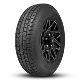 Buck Commander Trailer ReadyMount Wheel & Tire Assembly | BIAS Ply | Canyon - Gloss Black Milled Edges | 6 lug