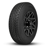 Buck Commander Trailer ReadyMount Wheel & Tire Assembly | Free Star Radial | Canyon - Gloss Black Milled Edges | 8 lug
