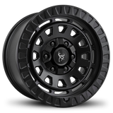 17x9.0 All Satin Black Overland Style VENTURE by Buck Commander® Wheels in 6x135 & 6x139.7 for Ford F-150, Ranger, Raptor, Toyota 4-Runner, FJ Cruiser, Tacoma, & Tundra.