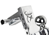 Officially Licensed Buck Commander Custom Billet Aluminum 4, 6, 8, & 10 Inch Dropped Trailer Hitch by FASTWAY for Custom Lifted Trucks & JEEP's 2.0 & 2.5 Inch Receivers Full Polished